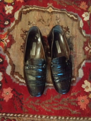 Emporio Armani brown leather shoes used size 40