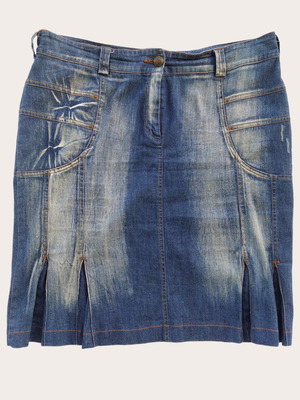 Φούστα τζιν plus size 2XL μεταχειρισμένη, χοντρό τζιν μπλε