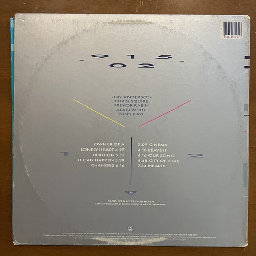 Yes 90125 vinyl record used, rock genre