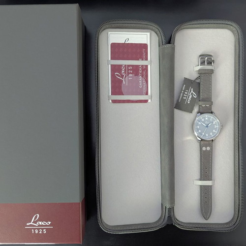 Laco Augsburg Grau 39 Automatic Watch new