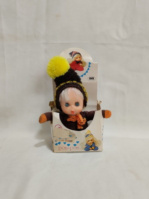Pon-Pon El Greco doll vintage from the 1980s, like new, brown