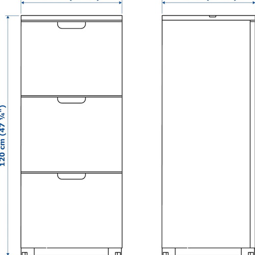 IKEA GALANT white filing cabinet 51x120cm new with combination lock