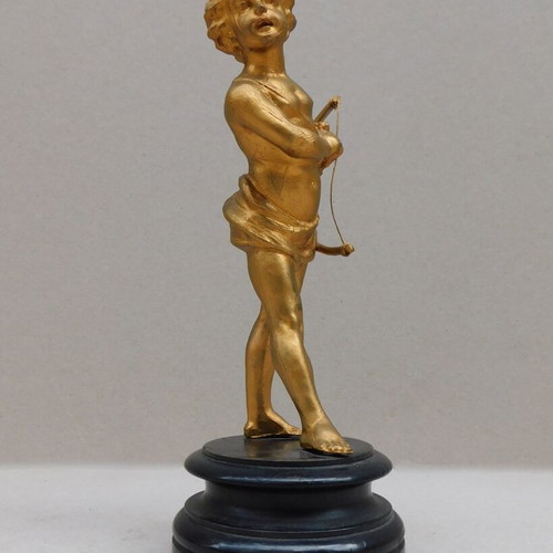 Metal Statue of Wingless Eros, like new, French origin, 130 years old