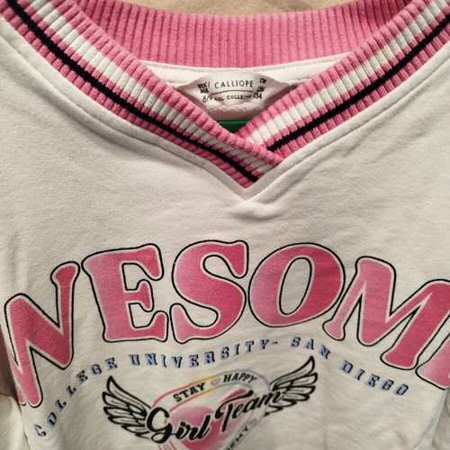 Calliope girls sweatshirt like new, size 128-134, white