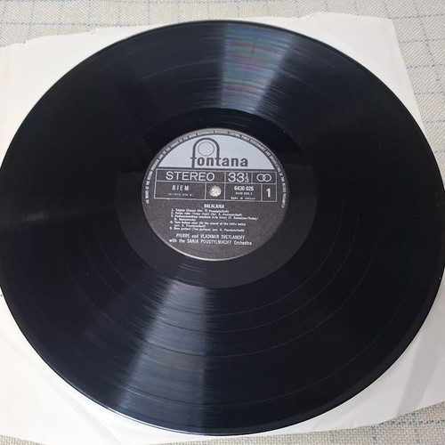Balalaika LP used, Pierre & Vladimir Svetlanoff with The Sania Poustylnikoff Orchestra, traditional