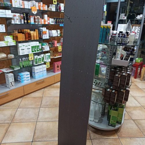 Handmade wooden stand with hooks, dimensions H=167cm and W=36cm