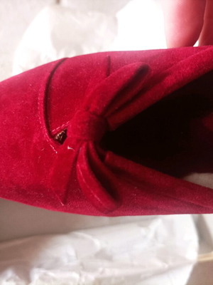 Women's velvet winter slippers red size 38 new