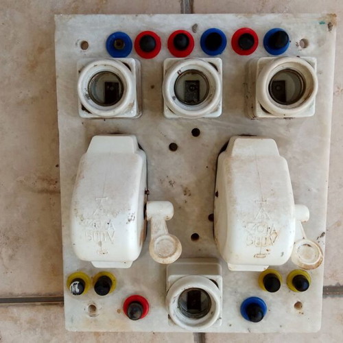 Antique Electrical Panel 1935-1950 Used, Marble, Collectible