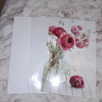 Peonies postcard new with envelope