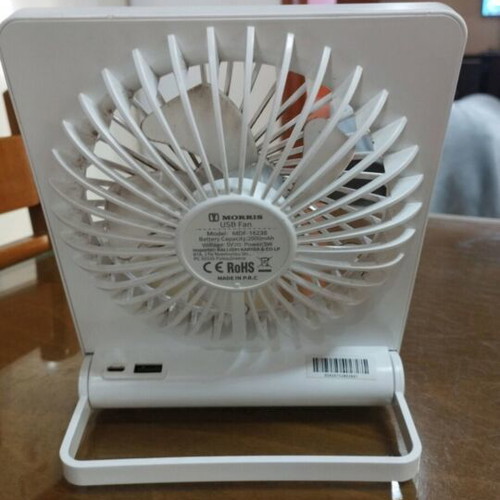 Morris MDF16238 Mini USB Fan rechargeable 2000mAh like new