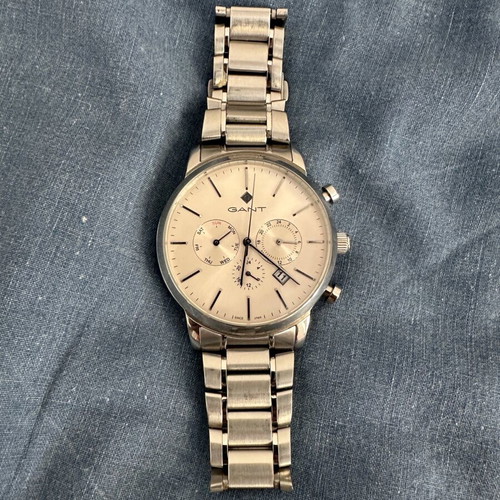 Gant Cleveland men's chronograph watch with silver metal bracelet