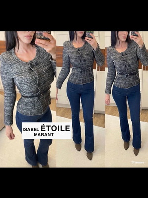 Яке Isabel Marant Etoile употребявано, сиво, размер S-M