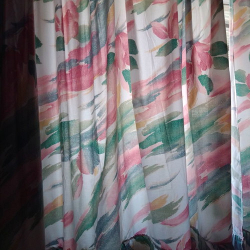 Fabric curtains used, pack of 2, size 1x1.30 each