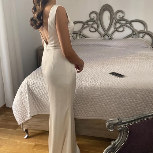 XIFARA silk wedding dress new, size S / 36