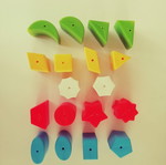Shape sorting cube toy used, vintage