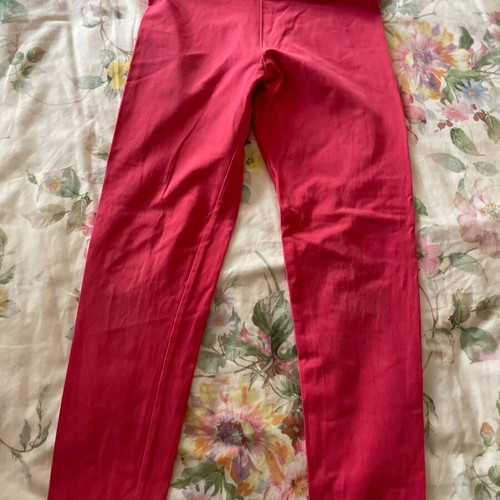 Marks & Spencer cotton crow leggings for girl 7-8 years like new, red