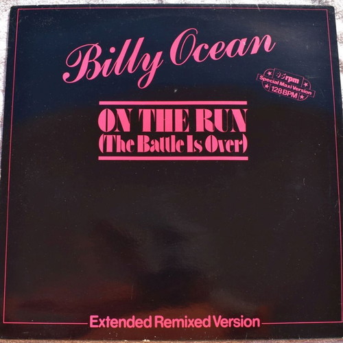 Billy Ocean On the run Maxi Single Extended Remix Version LP like new