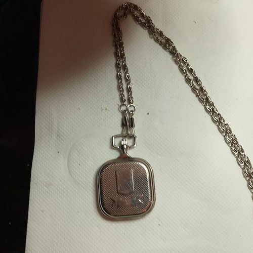 Antique Bandarias 1965-1975 quartz pocket watch silver color like new