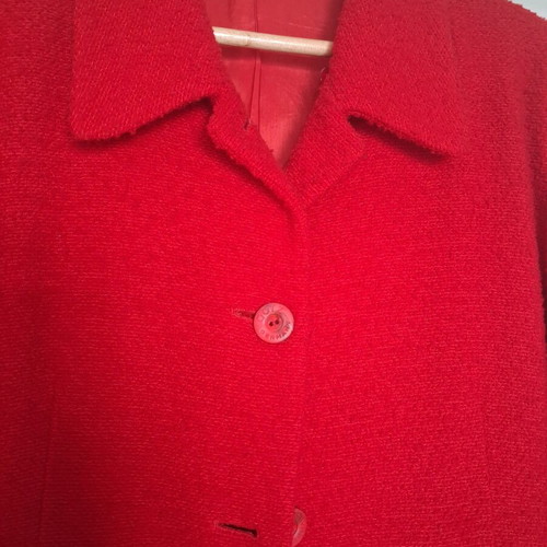 A-Style red wool coat used, warm