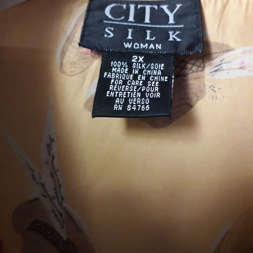 City Silk vintage silk shirt like new, gold mustard color