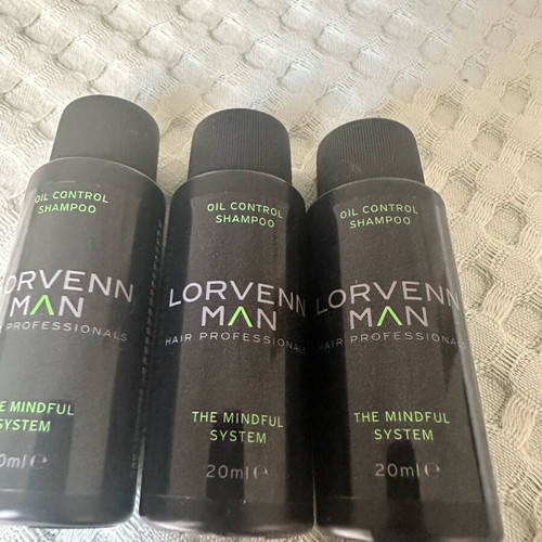 Lorvenn man Oil shampoo new, 3x20ml, The mindful system