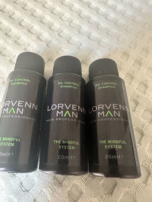 Lorvenn man Oil shampoo new, 3x20ml, The mindful system