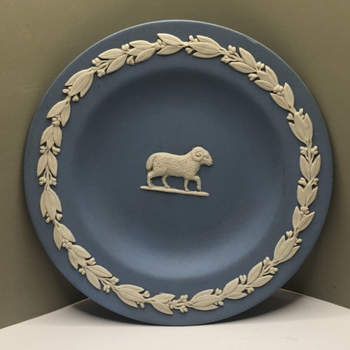Wedgwood Jasperware dish Aries zodiac ram used