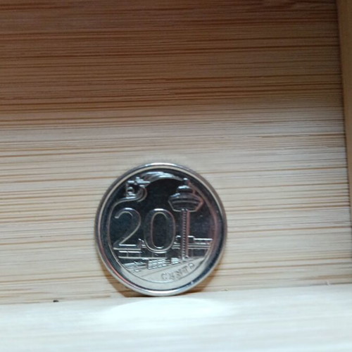 Singapore 20 cents coin 2016
