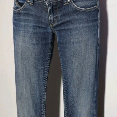 Staff cotton low-rise jeans used, size 25 XS, blue