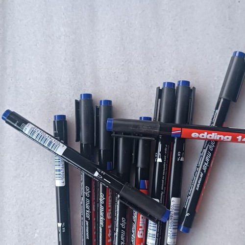 Edding 141 F Permanent Markers 0.6 mm Blue Set of 10 New