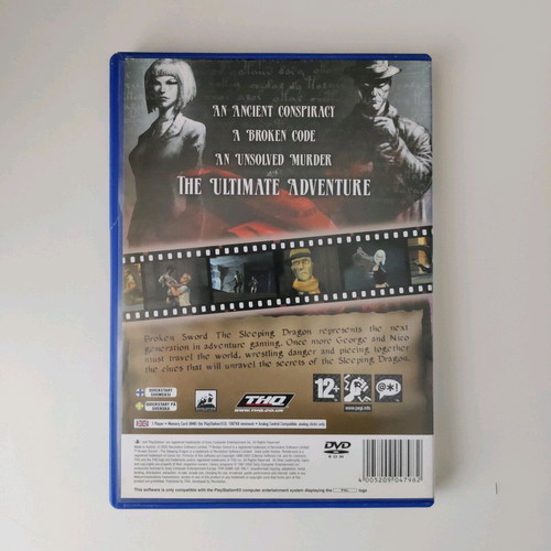 Broken Sword The Sleeping Dragon for Playstation 2 with small crack on case