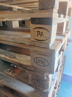 Euro pallets used, pack of 11, 120x80 cm