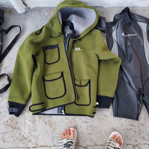 Orca and Zone3 wetsuits, diving gear set with Mares accessories