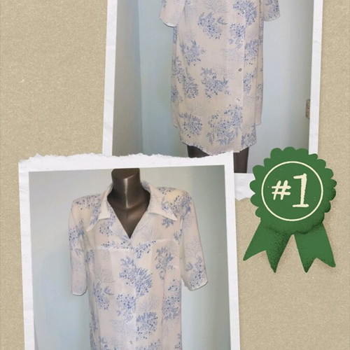 Shirt-style tunic like new, handmade, XL-XXL, airy design