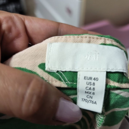 H&M shirt and pants set like new, beige and green