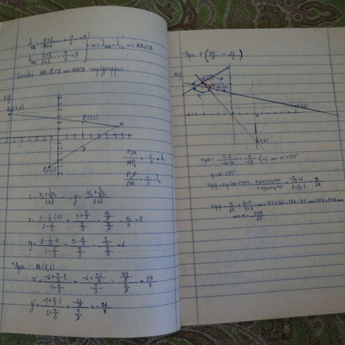 Mathematics Calligraphy Notebooks used, 3 volumes, 1950s