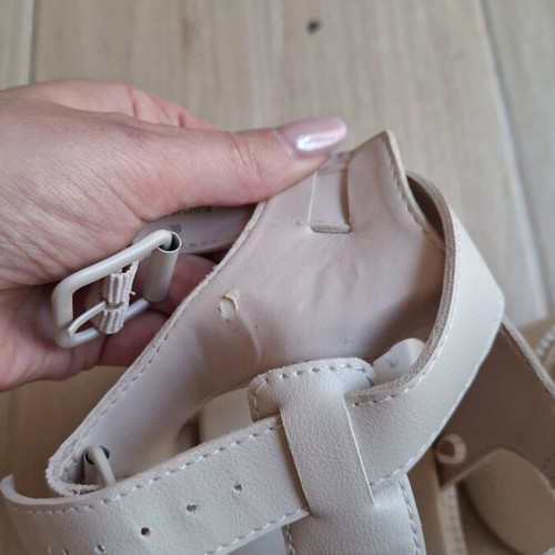 Buffalo sandals used, size 39, beige, 5.5 cm heels