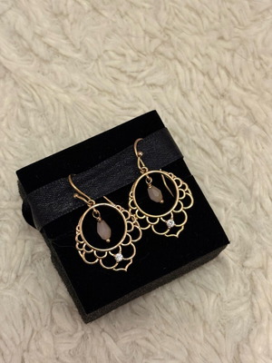 Accessorize earrings hanging pink gold 925 new