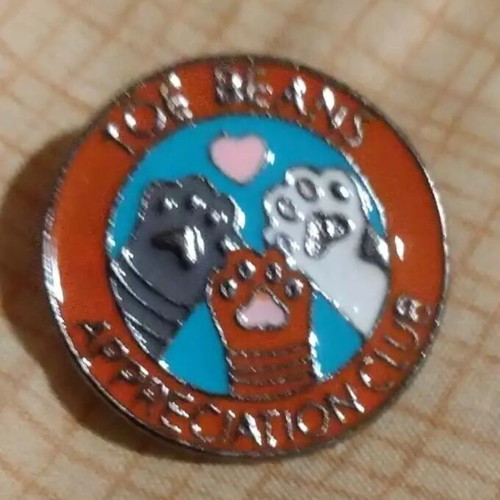 Fashion pin new, silver-plated, brown and turquoise, 29 mm diameter