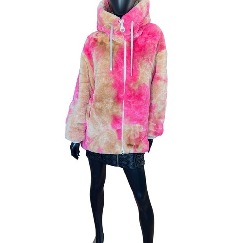 Duno women's reversible faux fur coat like new, size IT42