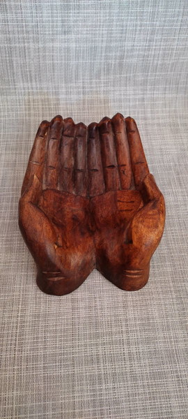 Vintage Wooden Carved Figure of Hands -… - € 23,00 - Vendora