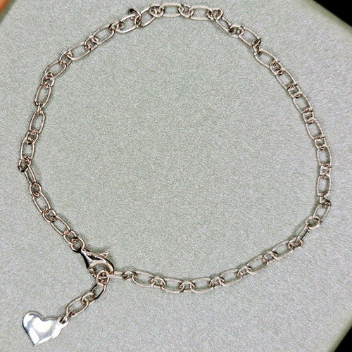 Rhodium plated silver bracelet new, 925 sterling