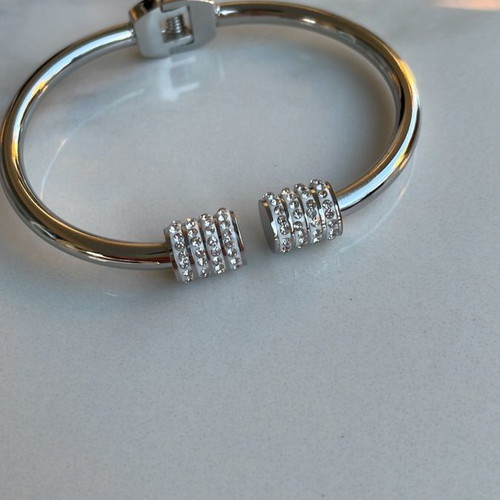 Handcuff Stainless Steel new with strass silver
