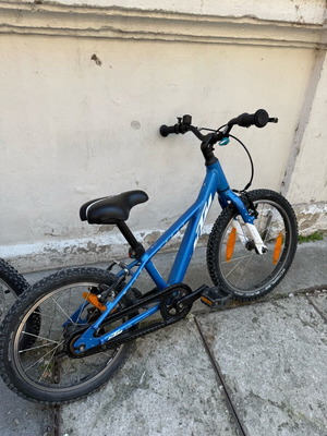 Child bike used, aluminum, city style, blue with disc brakes