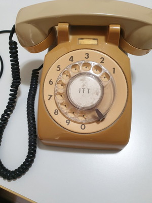 Old telephone used, functional