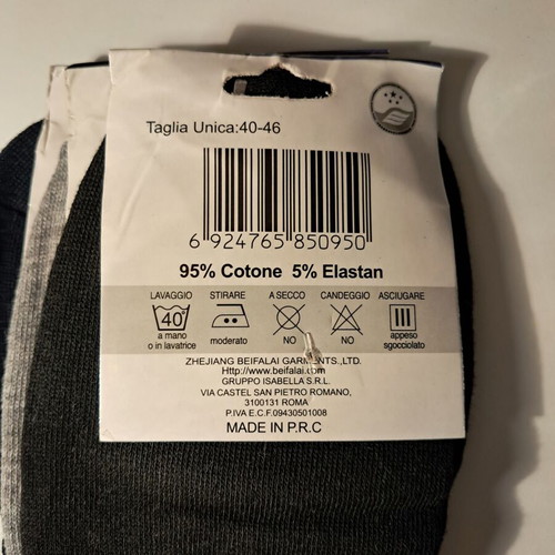 Set of 3 men's sport socks size 40-46 new, multicolor