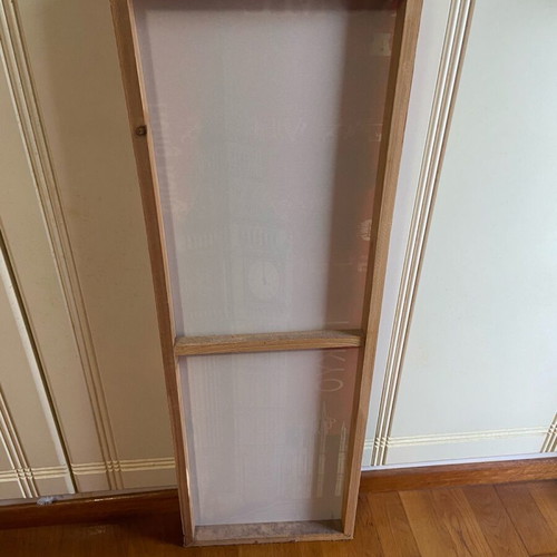 Vertical frame with canvas on wood like new