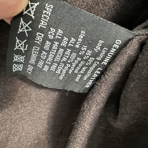 Toi&moi Genuine Leather Jacket used, suede with fur and sherpa, size M
