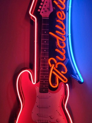 Πινακίδα neon Aria Budweiser King of Neon μεταχειρισμένη, συλλεκτική