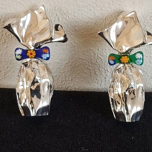 Easter silver-plated egg with 925 silver Italian, new